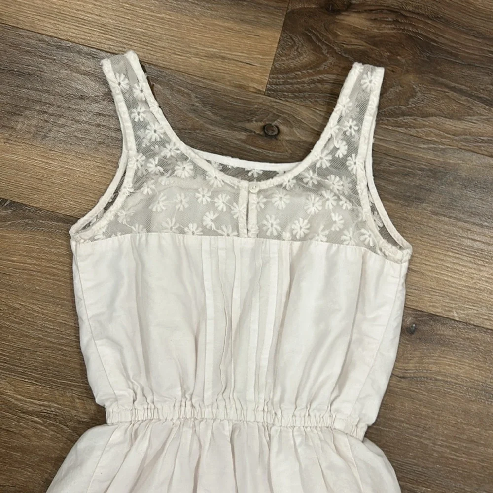 Abercrombie Girls Dress Sleeveless White Floral Boho Bohemian look embroidered - Picture 10 of 14